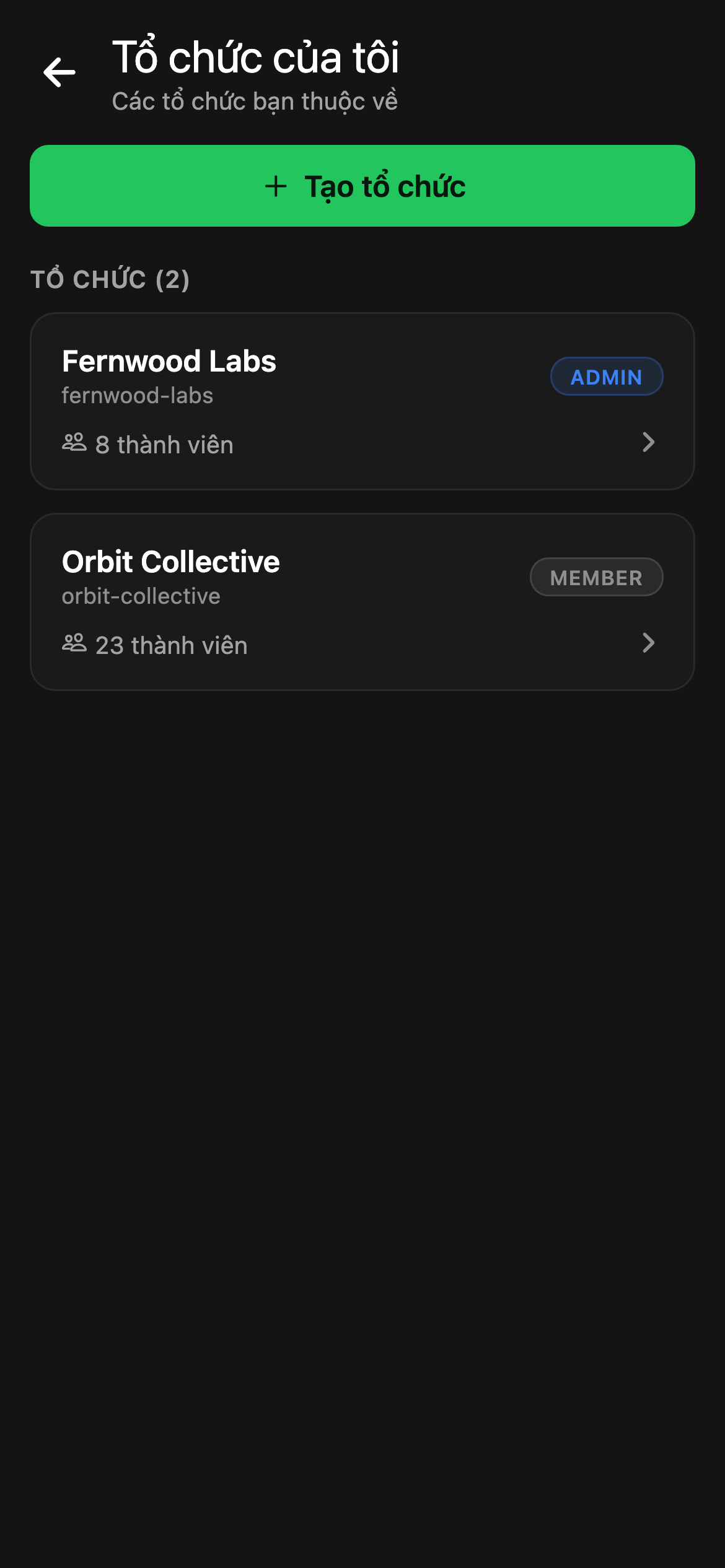 CheckPt mobile workspace overview screen.