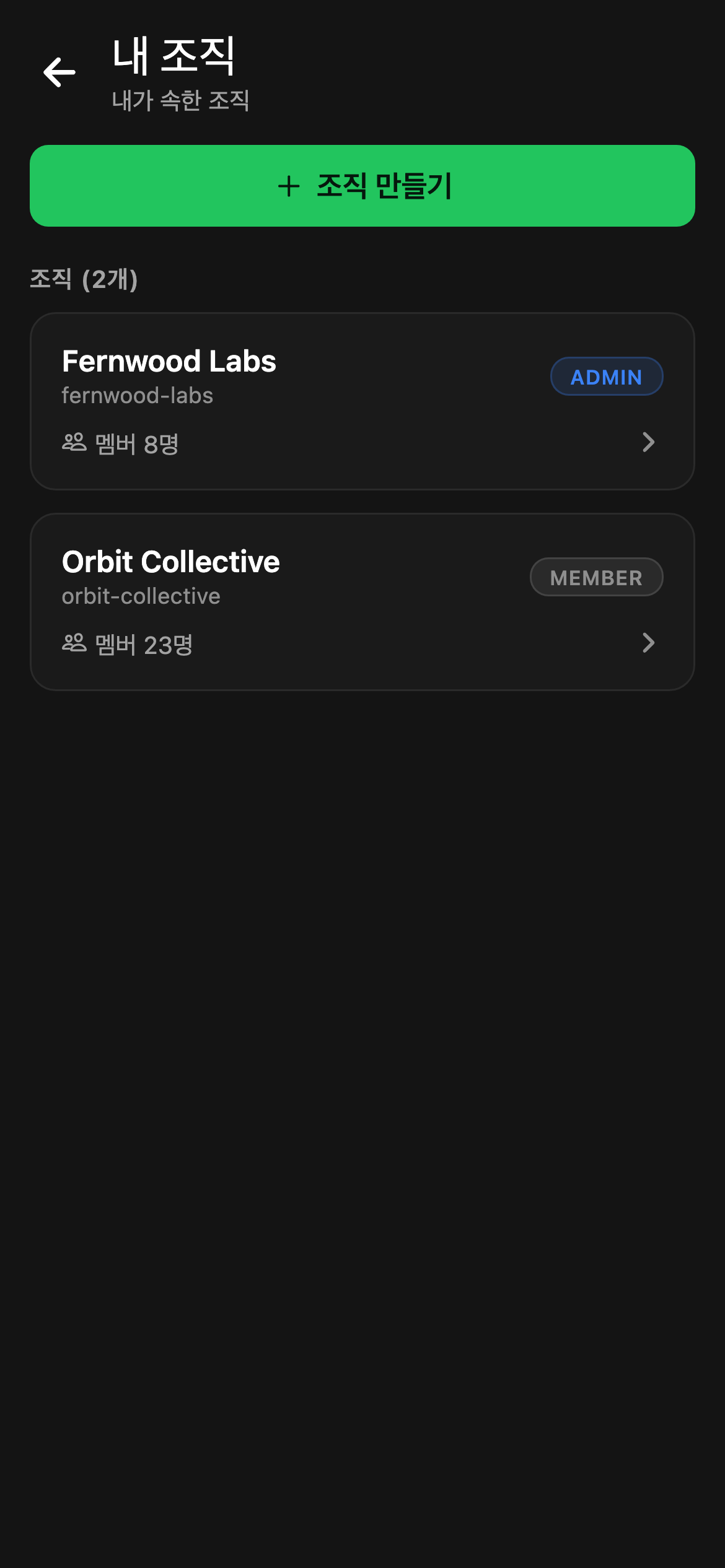 CheckPt mobile workspace overview screen.