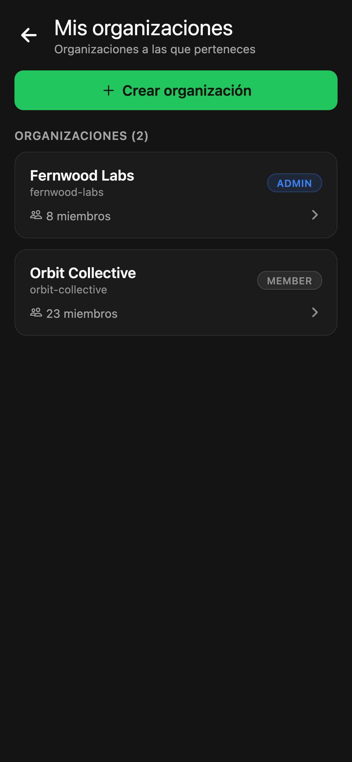 CheckPt mobile workspace overview screen.