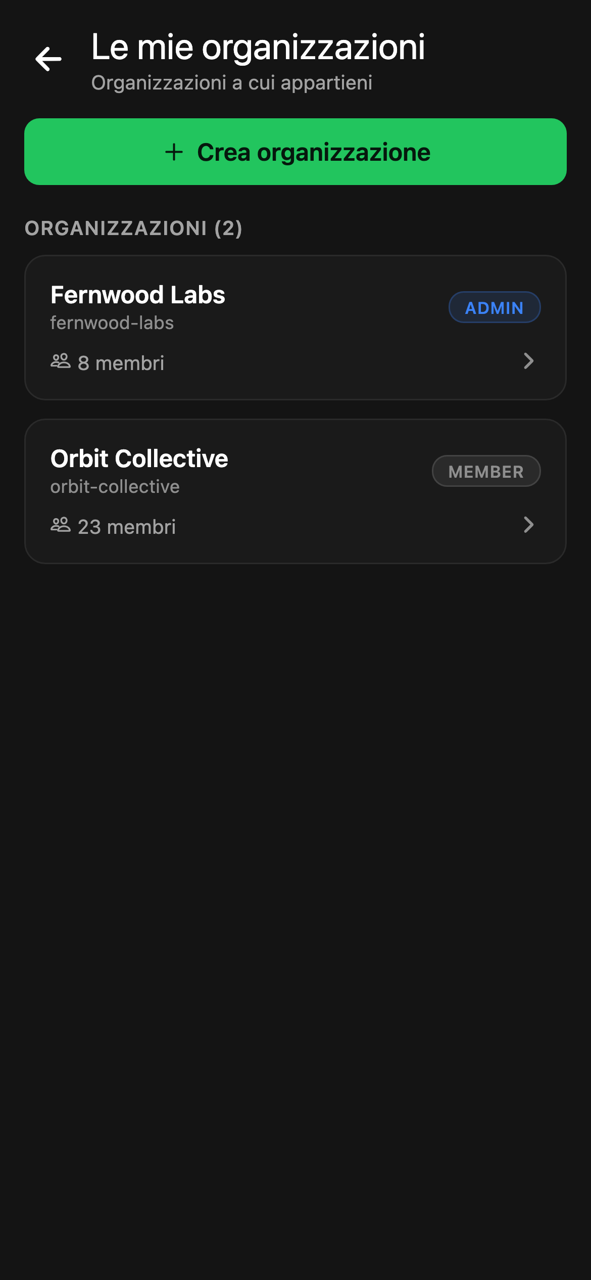 CheckPt mobile workspace overview screen.