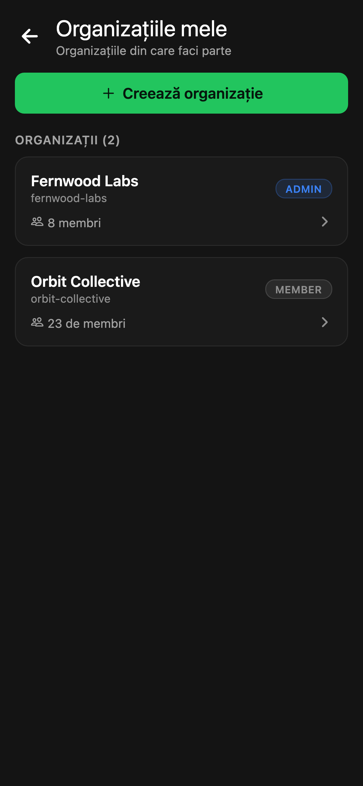 CheckPt mobile workspace overview screen.