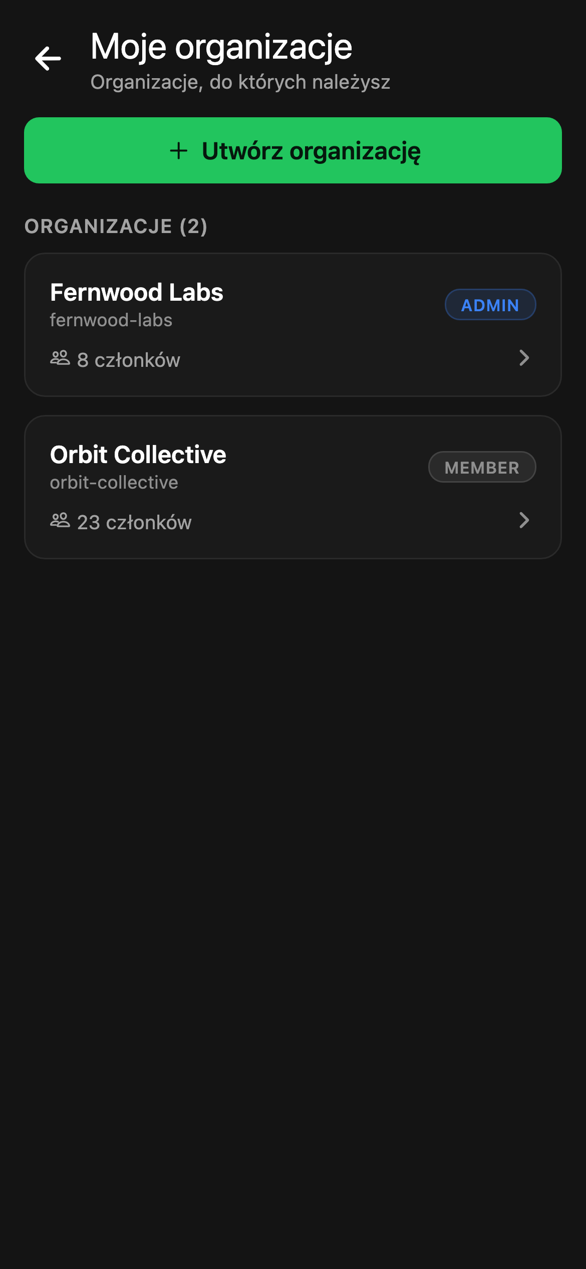 CheckPt mobile workspace overview screen.